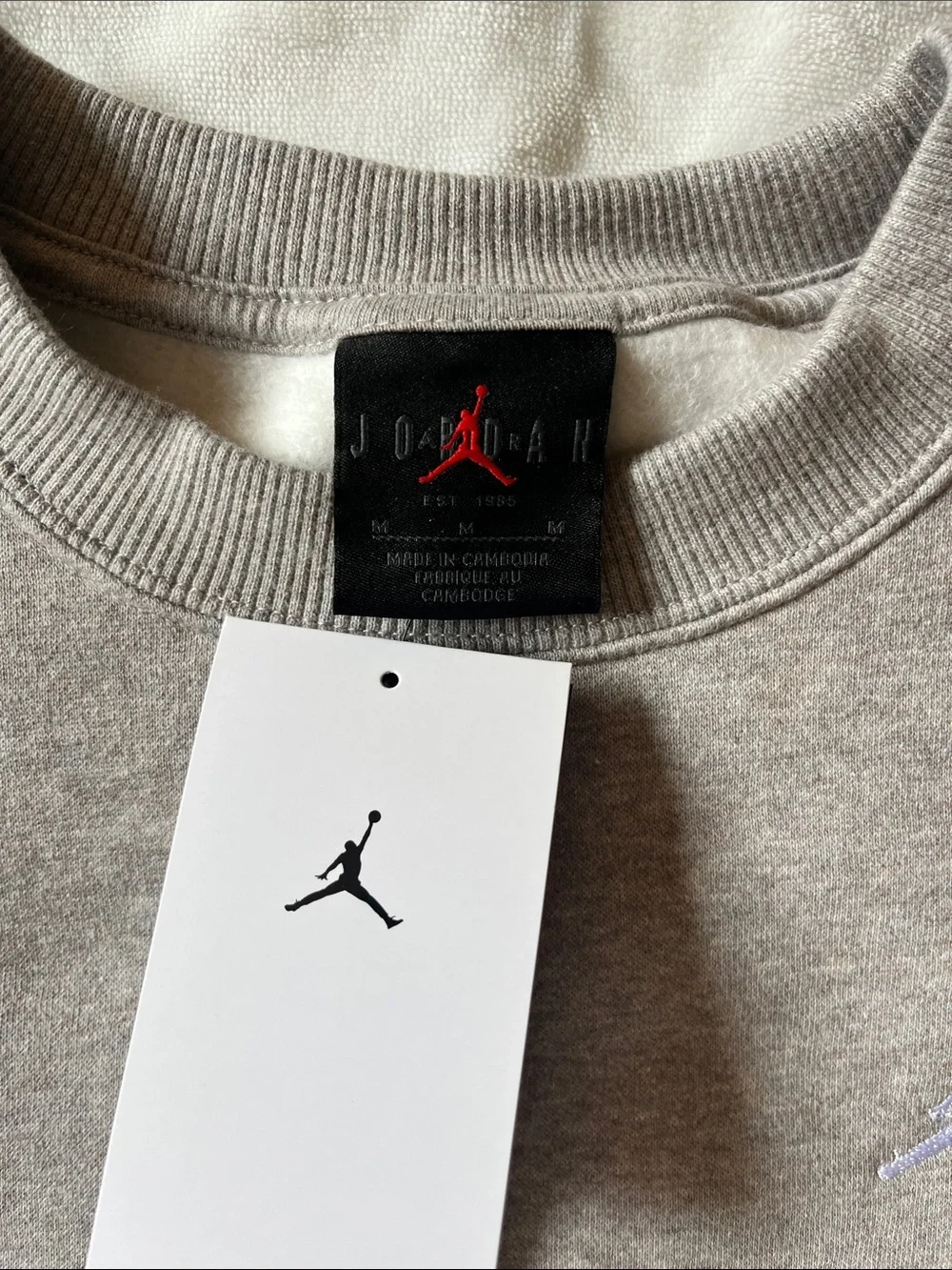 Jordan Brooklyn Crewneck Sweatshirt - Light Gray with SF Elite Logo